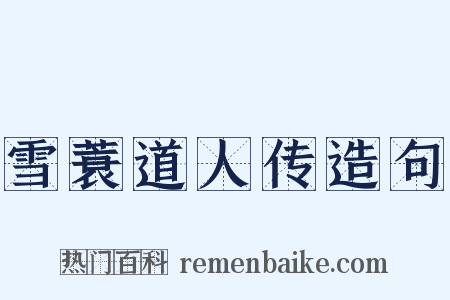 雪蓑道人传造句是什么意思的图片